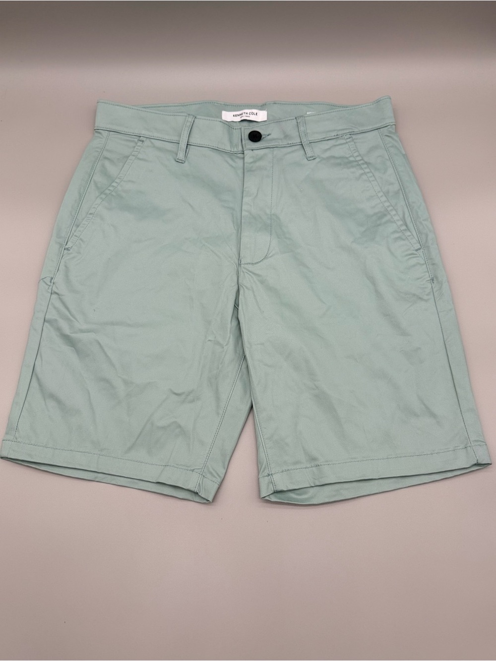Kenneth Cole New York Light Mint Green Flat Front Shorts